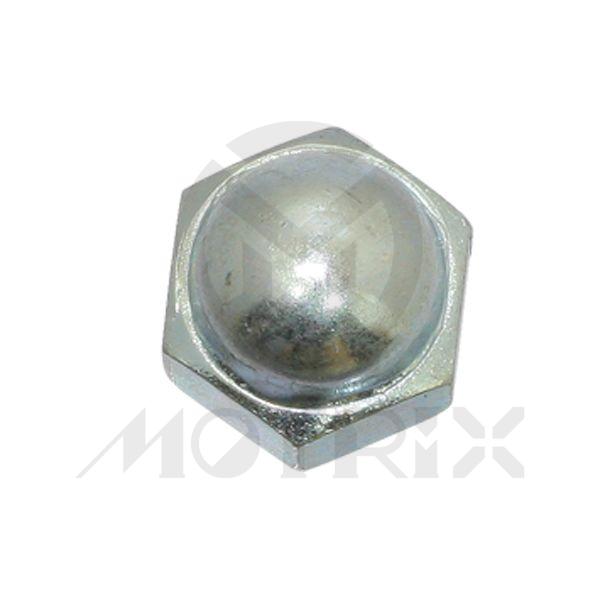Nut domed, M8 AF12 P1.25, silver zinc (25PCS/PKG)