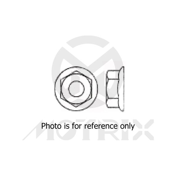 Nuts flanged metloc, M8 AF12 P1.25, silver zinc (25PCS/PKG)