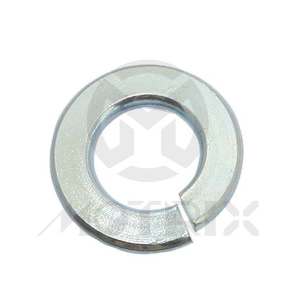 Washer split, M10 OD18, silver zinc (50PCS/PKG)