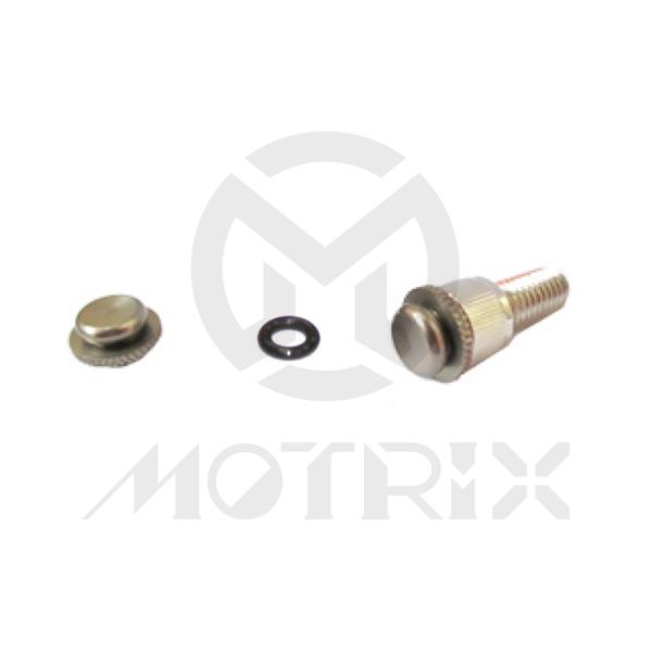 Bowler look aluminum bolt cap, silver