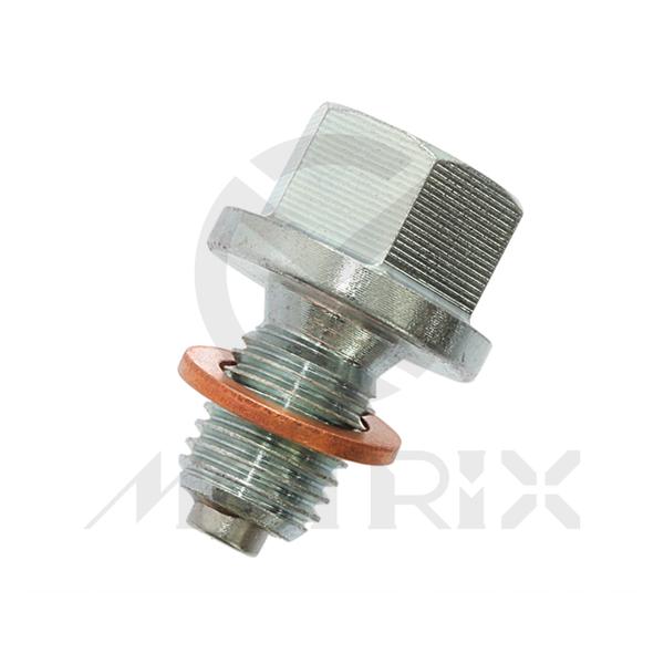 Chrome magnetic oil drain bolt, screw thread M10xP1.25