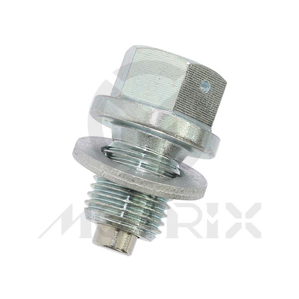 Chrome magnetic oil drain bolt, screw thread M12xP1.25