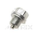 Silver magnetic oil drain bolt for HONDA XL600V. XL650 Transalp, screw thread M14Xp1.5
