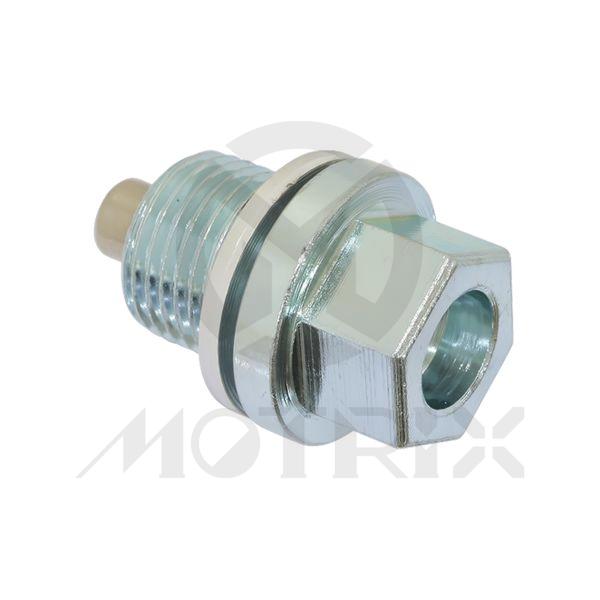 Silver magnetic oil drain bolt for SUZUKI DR500S, DR600, screw thread M14Xp1.25