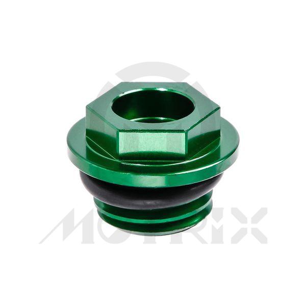 Oil filler cap for HONDA CR125-500, CRF450R. Screw thread: M20xP2.5, green