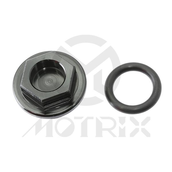 Oil filler cap for HONDA CR125, CRF150F. Screw thread: M20xP2.5, black