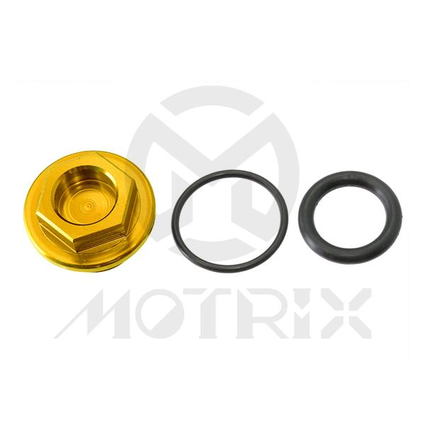 Oil filler cap for SUZUKI RM80, RM85. Screw thread: M20x1.5, gold