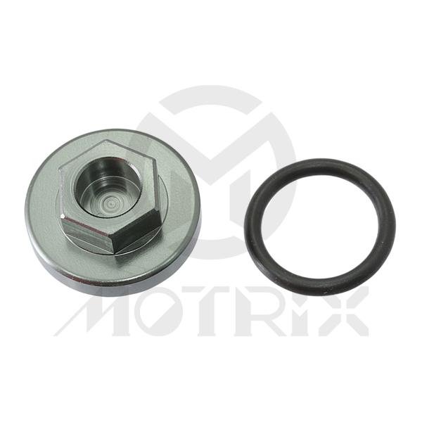 Oil filler cap for KAWASAKI KX250, KLX450R. Screw thread: M18xP1.5, gun metal