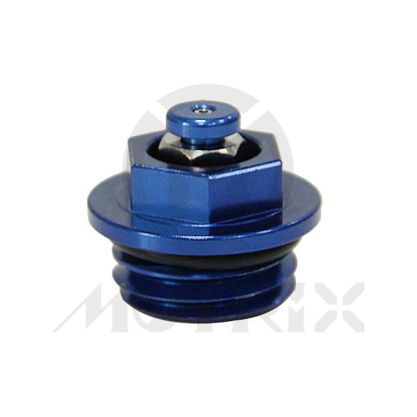 Oil filler cap with bleeder for KTM ALL SX65-530&EXC/XC450/530. Screw thread: M24xP3, blue