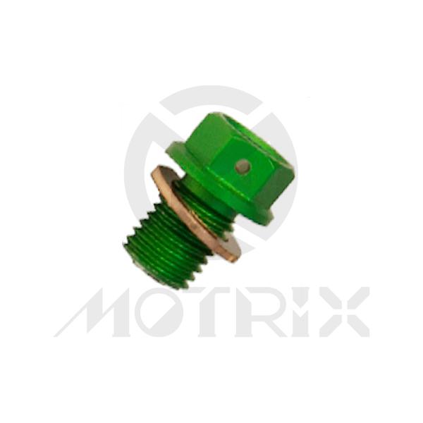 Aluminium Oil drain bolt with washer and magnet, M12x1.5x15 for KAWASAKI VERSYS-X250, VERSYS 650