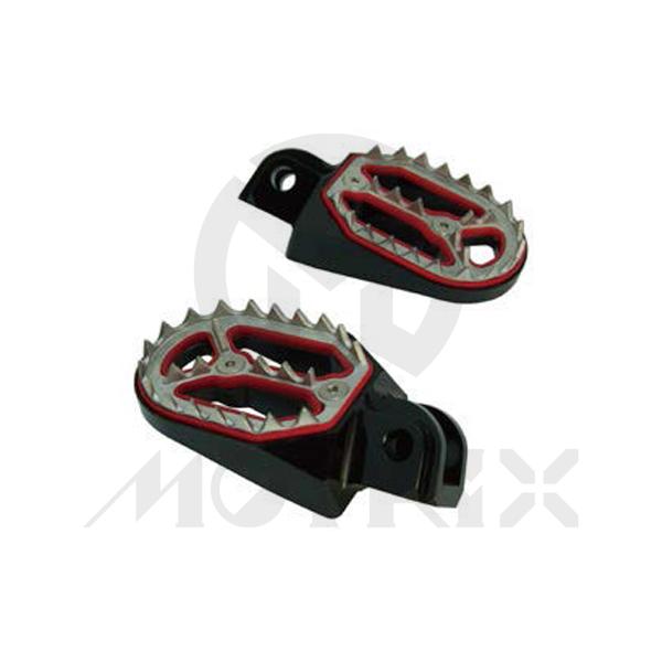 Aluminum/stainless removable cleat foot pegs for HUSQVARNA TC 85 14-17, black