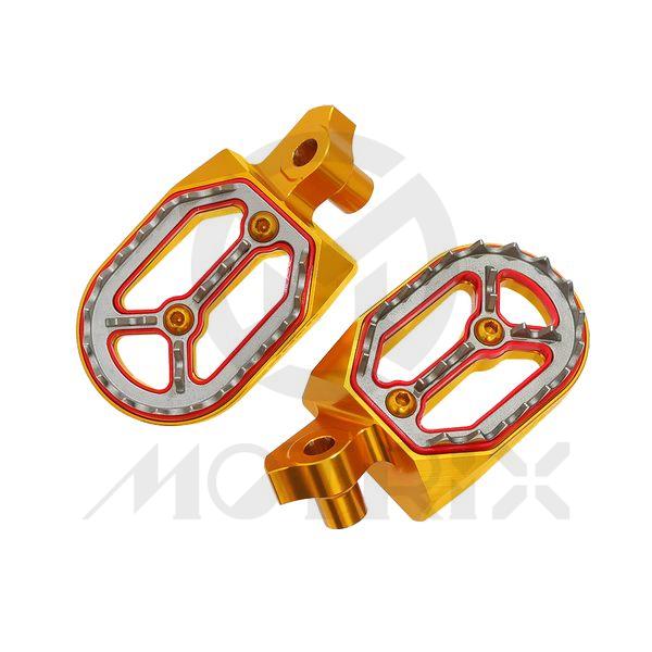 Aluminum/stainless removable cleat foot pegs for SUZUKI RMZ450 2011, gold