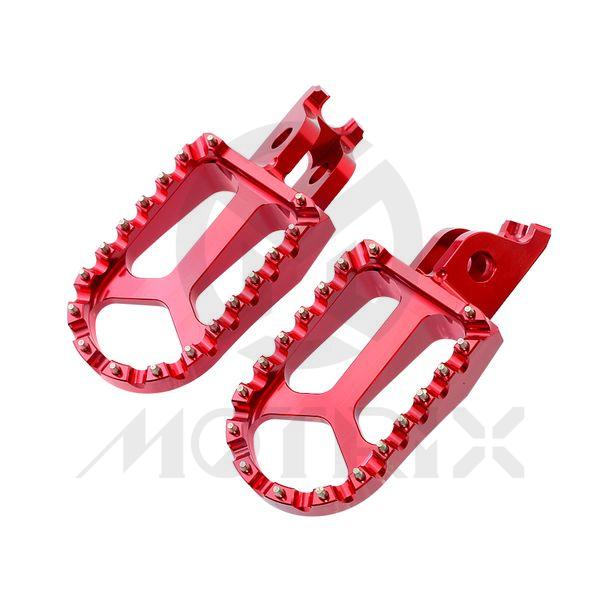 Needle type foot pegs for HONDA CR 125-150R, CRF 250R, CRF 450X, CRF 1000L, red