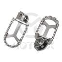 Needle type foot pegs for KTM 50 SX, 125 SX, 250-530 EXC-F, SHERCO 125 SE-R, 450 SE-F, HUSQVARNA TC 50, TC 125, FC 250-450, HUSABERG TE 125-300 2T, FE 350-570 4T, gummetal