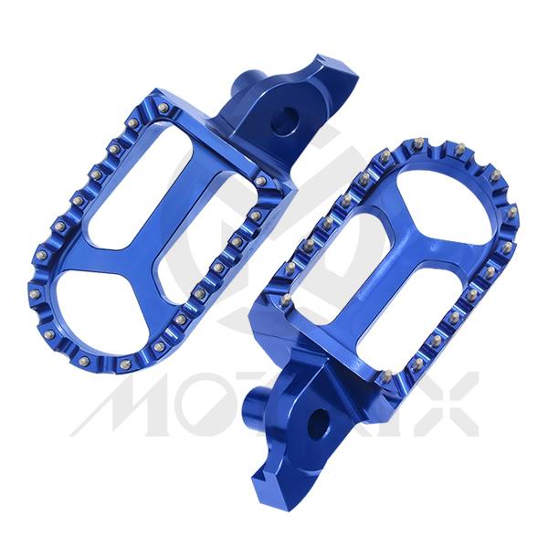 Needle type foot pegs for SUZUKI RMZ 250, RMZ 450, blue