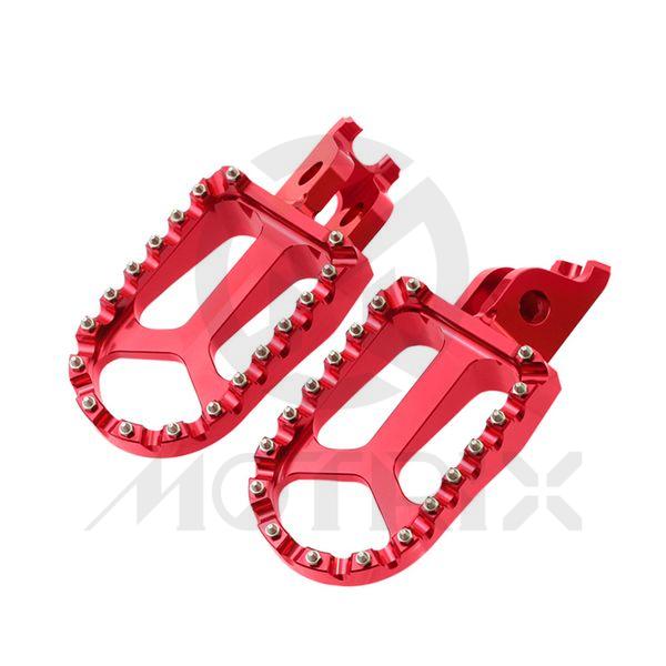 Screw type foot pegs for HONDA CR 125-150R, CRF 250R, CRF 450X, CRF 1000L, red