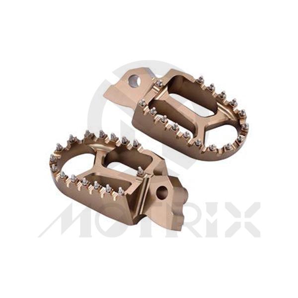 Shorty screw type foot pegs for HUSQVARNA WR/CR/TE/TC/SM/SMR/TXC 125-610, titanium