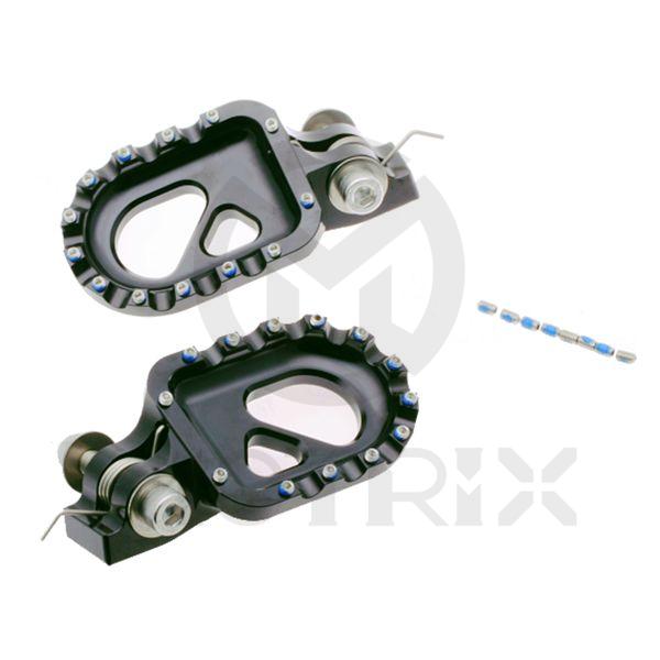 Shorty screw type foot pegs for TRIAL all, black