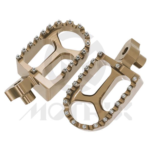 Shorty screw type foot pegs SUZUKI RMZ 250, RMZ 450, RMX 450Z, titanium