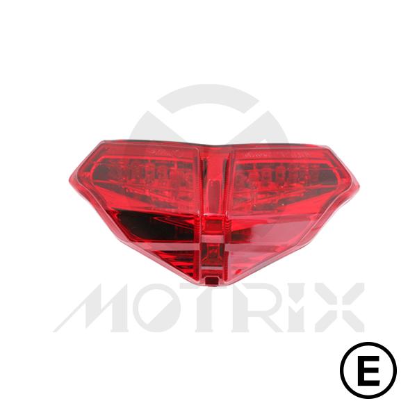 Taillight (LED) for DUCATI 1098, red lens, with E-mark, with winkers