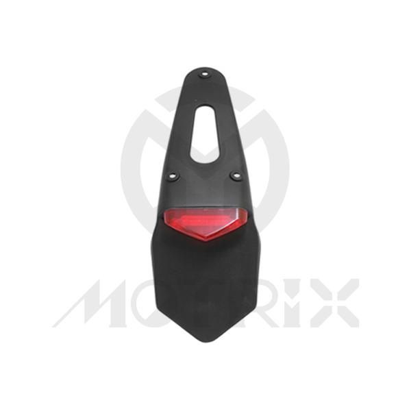 Universal taillight(LED), red lens, with bracket