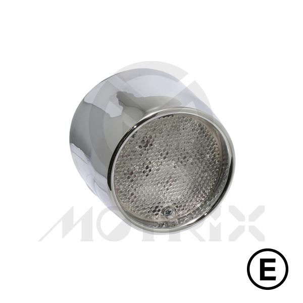 Universal taillight(LED), clear lens, chrome base, with E-mark