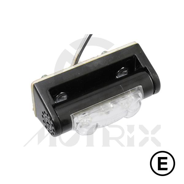 Universal license light(LED), clear lens, with E-mark