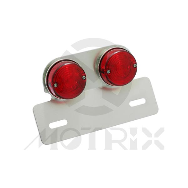 Universal taillight dual round(LED), red lens