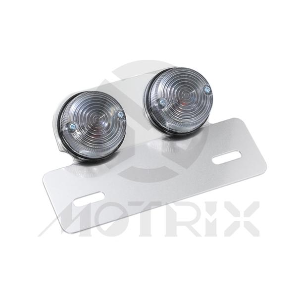 Universal twin round taillight(set), with black rim