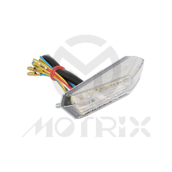Universal taillight(LED), clear lens, with E-mark