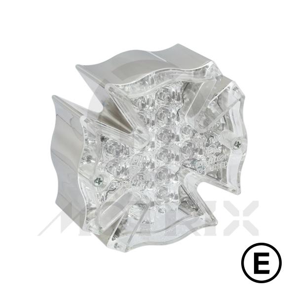 Universal taillight(LED), chrome base, with E-mark