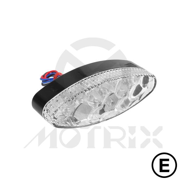 Universal tribe tail light(LED), clear lens, with E-mark