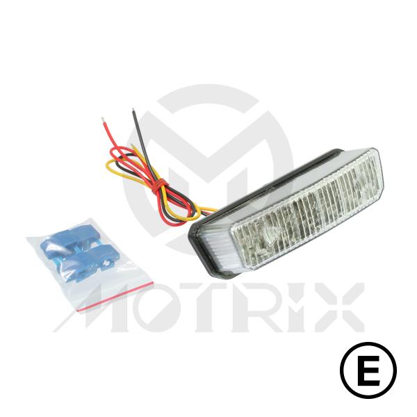 Universal taillight(LED), clear lens, with E-mark