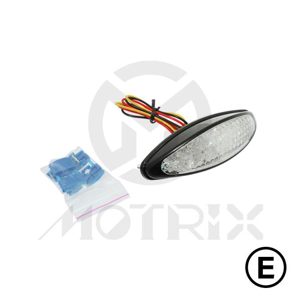 Universal taillight(LED), clear lens, with E-mark