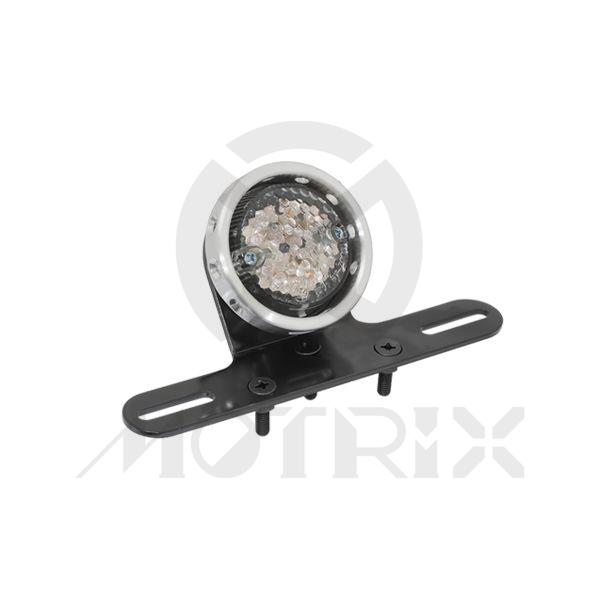 Universal taillight(LED), clear lens, with black bracket