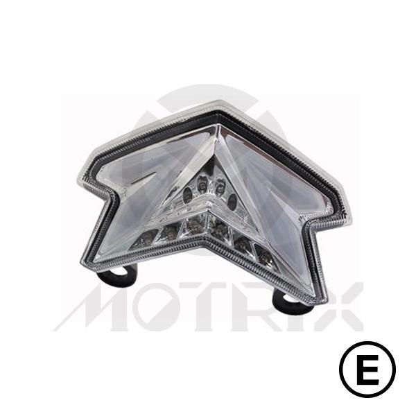 Taillight(LED) for KAWASAKI ZX-6R, Z800, clear lens, black base, with E-mark, with indicator
