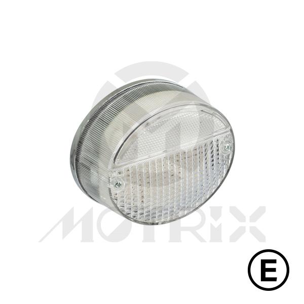 Taillight(LED) for KAWASAKI, clear lens, chrome base, with E-mark