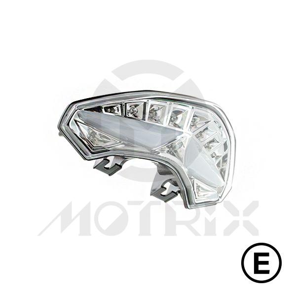 Taillight(LED) for DUCATI MULTISTRADA 1200, clear lens, silver reflector, with E-mark