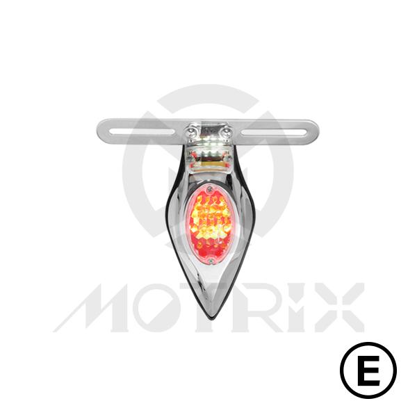 Universal flashion taillight(LED), clear lens, with E-mark