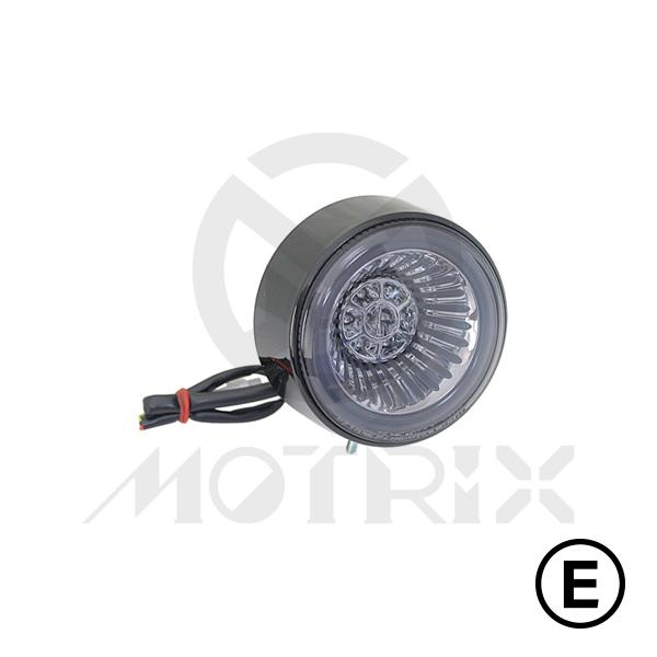 Universal taillight(LED), smoke lens, black base, with E-mark