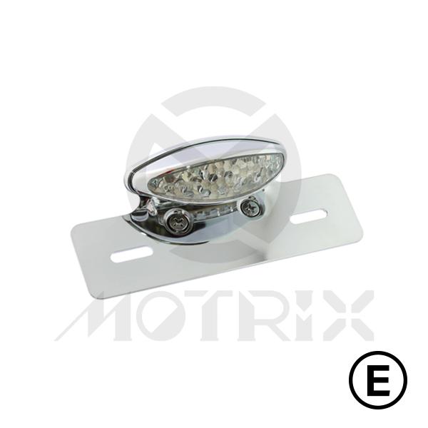 Universal cyclops rear light(LED), clear lens, chrome base