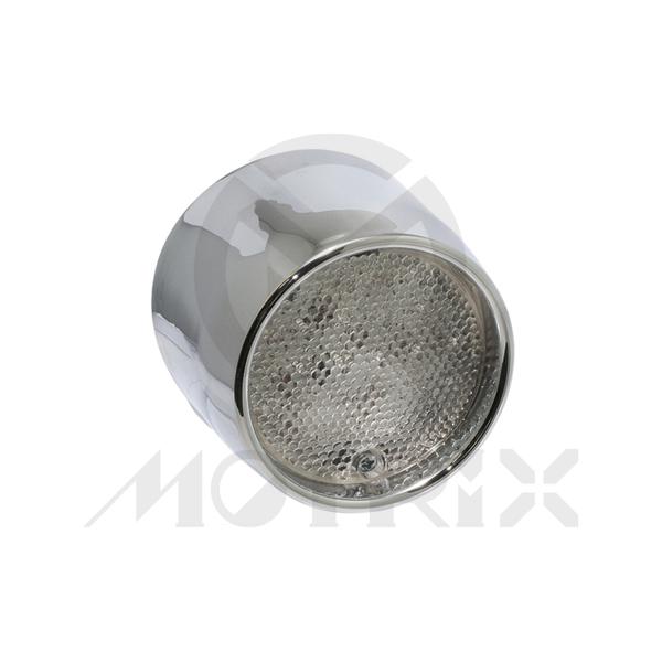 Universal taillight, clear lens, chrome base