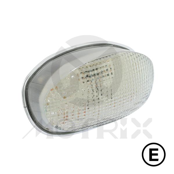 Universal taillight(LED), clear lens, with E-mark, with winkers