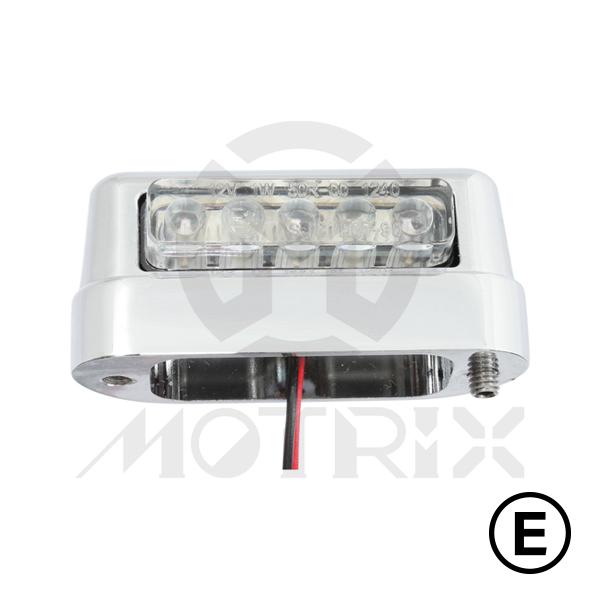 Universal licence light(LED), clear lens, with E-mark