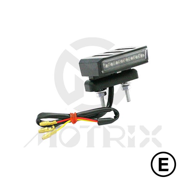 Universal taillight(LED), black base, with E-mark