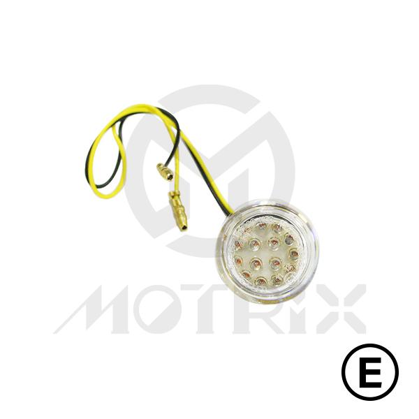 Universal taillight(LED), clear lens, red light, with E-mark