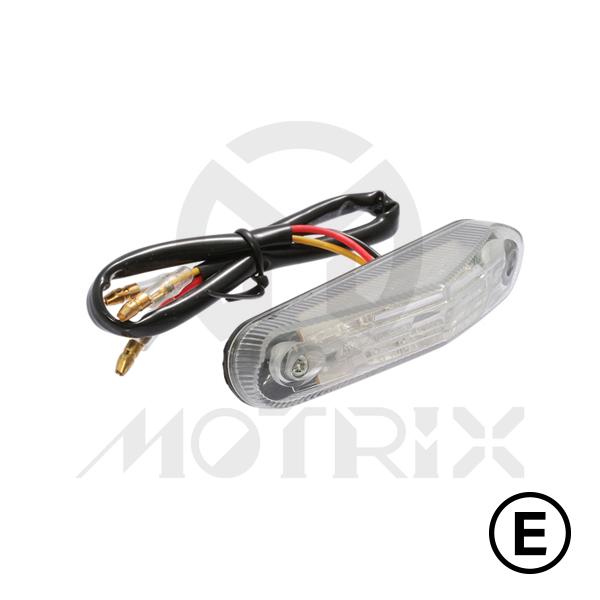 Universal taillight(LED), clear lens, with E-mark