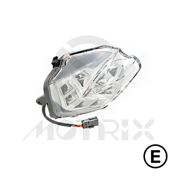 Taillight(LED) for DAYTONA 675 AND STREET TRIPLE, clear lens, silver reflector, with E-mark