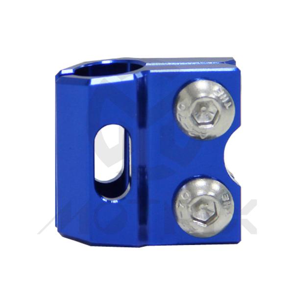 CNC alloy brake line clamps for FANTIC XE 125, XX 125, HONDA CR 125R, CR 250R, CRF 450RX, YAMAHA YZ 65, YZ 85, YZ 125, YZF 250X, YZF 450X blue