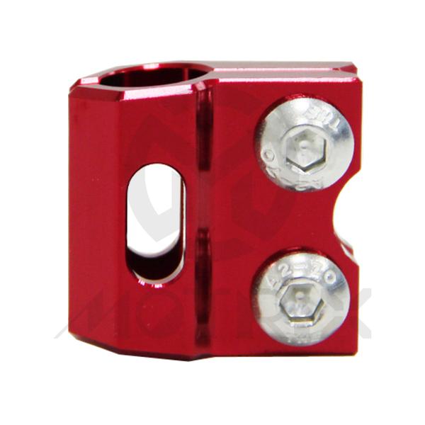 CNC alloy brake line clamps for FANTIC XE 125, XX 125, HONDA CR 125R, CR 250R, CRF 450RX, YAMAHA YZ 65, YZ 85, YZ 125, YZF 250X, YZF 450X red